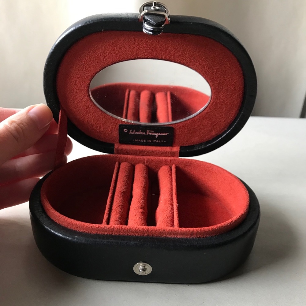 SOLD-Salvatore Ferragamo Travel Jewelry Case